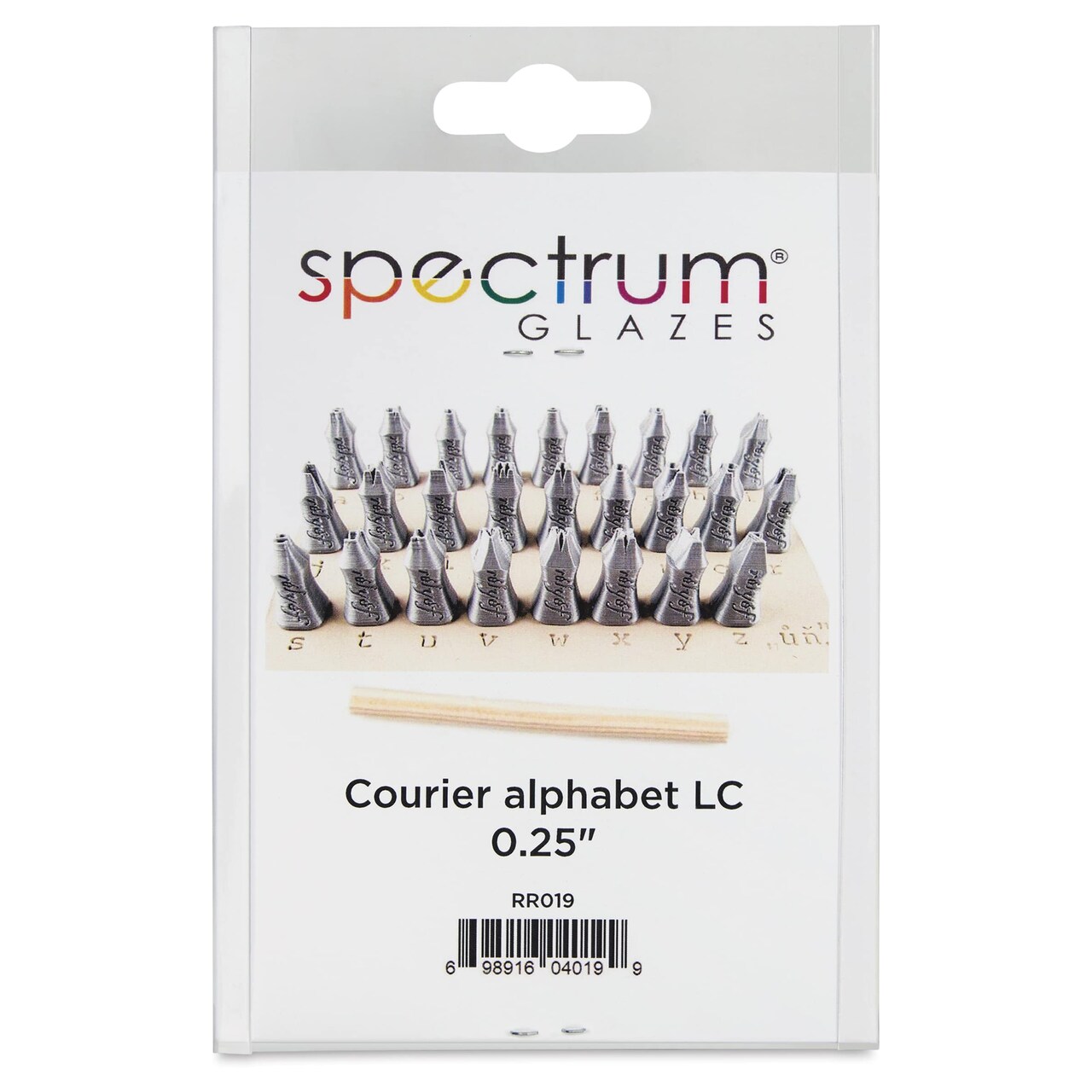 Spectrum Stamps - Small Courier Alphabet, Lowercase, Set of 27